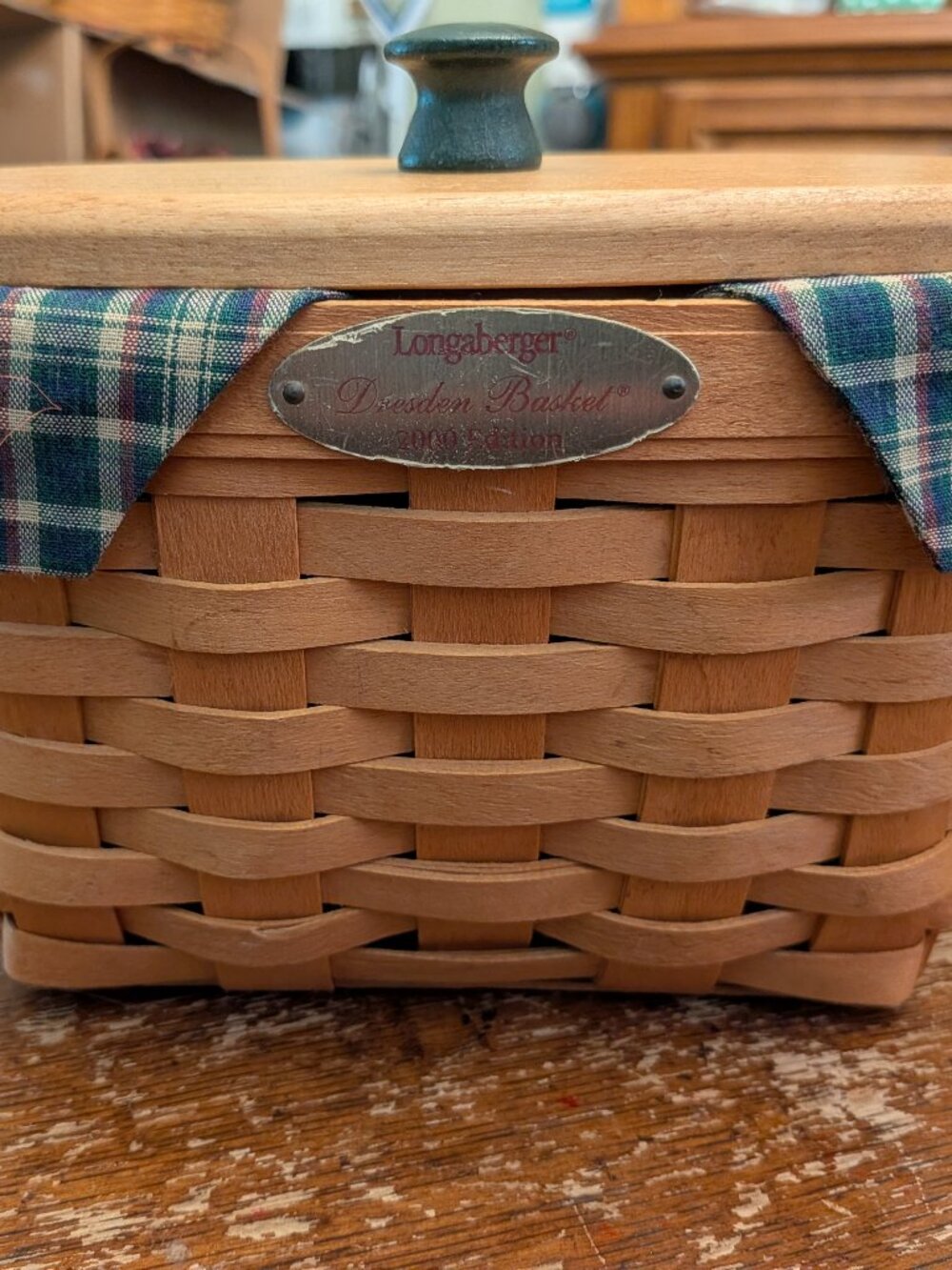 Longaberger Dresden Tour Basket 2000 combo signed by 4 family members